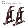 Unique Bargains 1-inch 25mm Drapery Curtain Rod 9.5x8cm Wall Bracket Coffee Color 2pcs - 2 of 3