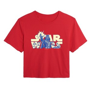 Women's - Star Wars - Logo Empire Cropped Graphic T-Shirt - 1 of 4