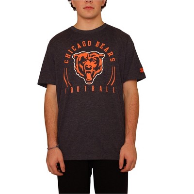 STARTER Mens Chicago Bears Graphic T-Shirt, Blue, Large