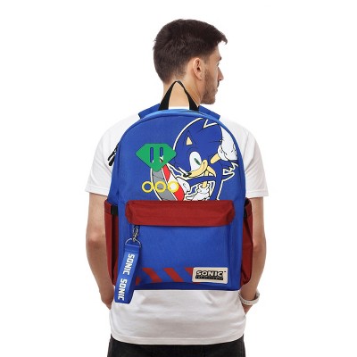 Sonic the Hedgehog Sonic Character Art 16.5" Adult Blue Backpack — фото 7