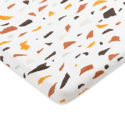 Image of Babyletto Terrazzo Muslin All-Stages Bassinet Sheet
