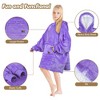 Tirrinia Blanket Hoodie Oversized Sweatshirt for Girl Boy, Wearable Fleece Blanket Pullover, Christmas Cozy Gift for Kid Teen, Youth - 4 of 4