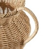 9" Faux Wood Rattan Pitcher Vase - 4 of 4