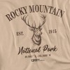 Rocky Mountain National Park Elk Icon Adult T-Shirt Sand - 2 of 4