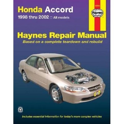 Honda Accord 1998 Thru 2002 Haynes Repair Manual - by  Jay Storer (Paperback)