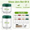 8-Pack Glass Mason Jars for Overnight Oats, 16oz & 10oz, with Lids - 2 of 4