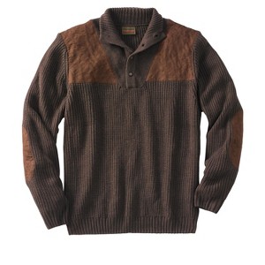 Boulder Creek by KingSize Patch Sweater With Mock Neck - 1 of 4
