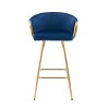 PAGED 30" Bar Height Stools Set of 2, Modern Velvet Counter Stools with Backs and Footrests for Bar, Kitchen, Dining Room - 3 of 4