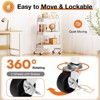 Musment 3 Tier Rolling Cart,  Metal Utility Cart Storage Organizer Kitchen Trolley Bathroom Laundry Room Bar Office Shelves - 2 of 4
