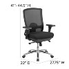 Emma and Oliver 24/7 350 lb. Big & Tall Black Mesh Synchro-Tilt Swivel Ergonomic Office Chair - 4 of 4