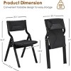 SEVOBAL Accent Chairs Foldable Wooden Chairs Woven Seat Rustic Accent Kitchen Dining Patio for Garden, Outdoors, Black, 23.4"*34.3"*19" - 3 of 4