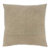 20"x20" Oversize Poly-Filled Stone Washed Square Throw Pillow Taupe - Saro Lifestyle: Indoor Couch Accessory, Zipper Closure - 2 of 3