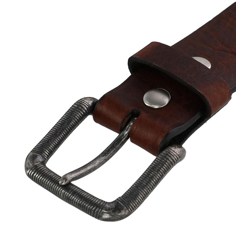 CrookhornDavis Men's The Crossfire 40mm Genuine Bison Leather Belt, 3 of 5
