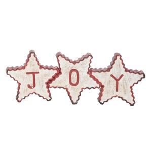 Transpac Resin 11.5 in. Off-White Christmas Rustic Joy Star Decor - 1 of 2