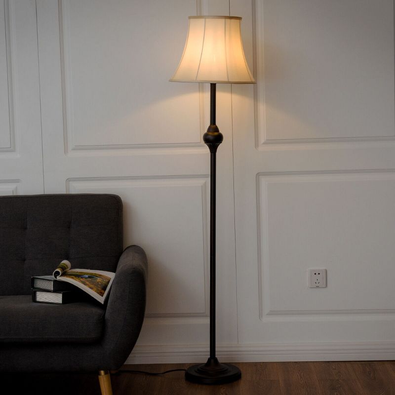 Bronze Modern Floor Lamp Light Lighting Livingroom Bedroom Décor w/ LED Bulb, 1 of 8