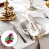 Unique Bargains Napkin Rings Fabric Red 1 Pc - 2 of 3