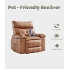 360° Swivel Rocker Recliner Chair for Adults, Oversized Wide PU Leather Lounge Chair, Comfortable Manual Recliner for Living Room and Bedroom - 3 of 4
