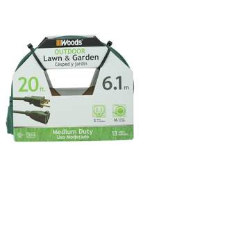 Woods 20' Extension Cord Green