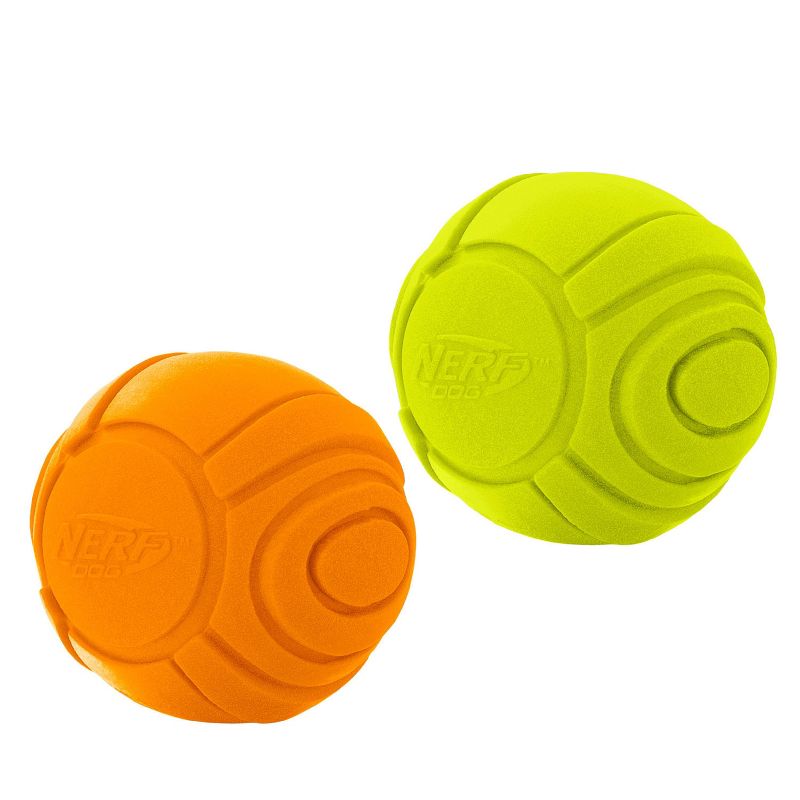 NERF 2.5&#34; Solid Foam Sonic Ball Dog Toy - Green and Orange - 2pk, 3 of 4