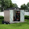 6x8 FT Outdoor Storage Shed with Lockable Door, Metal Garden Shed, Utility Galvanized Steel Shed, Patio Backyard Tool Storage,Bike Storage,Lawn Mower - 2 of 4