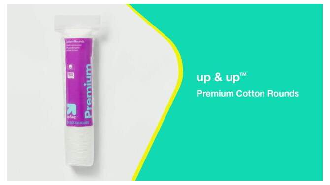 Premium Cotton Rounds - up & up™, 2 of 8, play video
