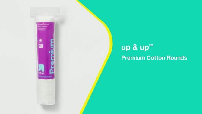 Premium Cotton Rounds - up & up™, 2 of 9, play video