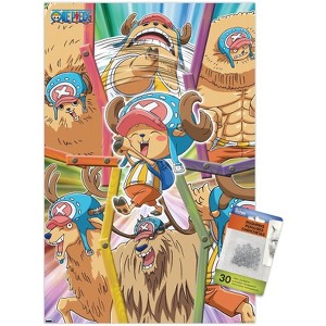 Trends International One Piece: Fishman Island - Tony Tony Chopper Group Unframed Wall Poster Print Clear Push Pins Bundle 14.725" x 22.375" - 1 of 4