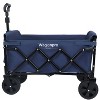 KTMBDW 29.5'' Collapsible Wagons Carts, Heavy Duty Folding Beach Wagon Cart with Wheels, Portable Utility Outdoor Wagon for Camping - 3 of 4