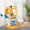 Tangkula Aviation-themed Cat Tree for Indoor Cats w/ Helicopter Top Perch Scratching Post - 4 of 4