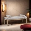 Meridian Furniture,Priscilla Linen Textured Fabric Bench - 2 of 4