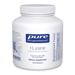 Pure Encapsulations L-Lysine - Essential Amino Acid Supplement for Immune Support & Gum, Lip Health* - with L-Lysine HCl - 1 of 4