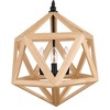 CWI Lighting Lante 3 Light Pendant With Black & Wood Finish - 2 of 4