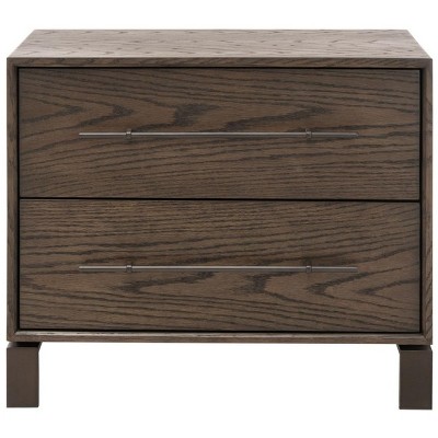 Simmons 2 Drawer Nightstand - Dark Walnut - Safavieh.