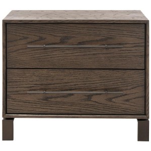 Simmons 2 Drawer Nightstand - Dark Walnut - Safavieh. - 1 of 4