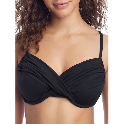 Sunsets Women's BLACK DREAMSCAPE Bralette Swimsuit Bikini Top , Size 36DD  NWOT - Helia Beer Co