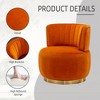 CAVINAS Teddy Fabric Cuddle Barrel Swivel Accent Chair with Mid-Height Back,Upholstered Swivel Living Room Chairs,Reading Chairs for Living Room - 4 of 4