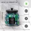4-Pack Glass Laundry Organization Set with Labels, Jars for Laundry Pods, Scent Booster, Detergent, Dryer Balls and Powder Storage - 2 of 4