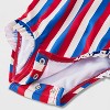 Baby Girls' Striped One Piece Swimsuit - Cat & Jack™ Red/White/Blue - 4 of 4