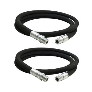 Apache 98398625 1/2 by 96 Inches 2 Wire Lightweight Steel Hydraulic Hose with Fittings and Male x Male Swivel Assembly, Black (2 Pack) - 1 of 2