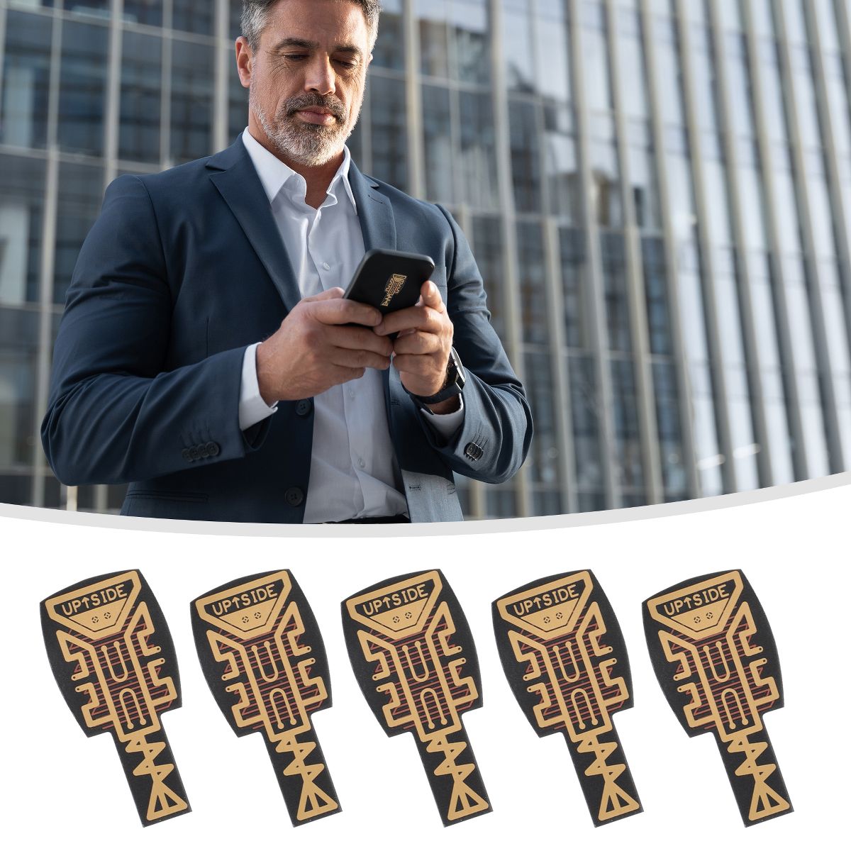 Unique Bargains Chime Cell Phone Booster Black 5pcs - thumbnail 6