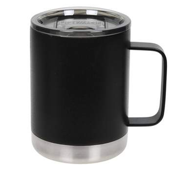 FIFTY/FIFTY 12oz Stainless Steel with PP Lid Mug Black