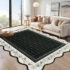 Coucheta Scalloped Hallway Runner Area Rug, Washable Non-Slip Low Pile Area Rug for Kitchen, Entryway, Living Room, Multi-Color & Size - 2 of 4