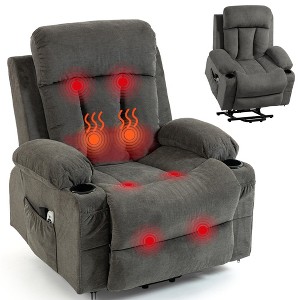 Bosmiller Power Lift Recliner Chair for Elderly, Electric Oversized Sofa, Vibration Massage & Heat, Cup Holder, USB Charge Port for Living Room - 1 of 4