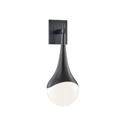 Mitzi Ariana 1 - Light Wall Light in  Old Bronze Opal Glossy Glass Shade  Shade