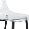 Sapphtopaz Modern Transparent Dining Chairs Armless Crystal Chair with Metal Legs Kitchen and Dining Backrest Chairs for Dining Room - 2 of 4
