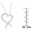 Haus of Brilliance Silver Open Heart-Shaped Awareness Ribbon Pendant Necklace - 4 of 4