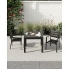 Jojoka Expandable 31"-63" Aluminum Outdoor Dining Table Set for 4-6 People - Sleek Slatted Design for Patio, Garden & Deck - 2 of 4