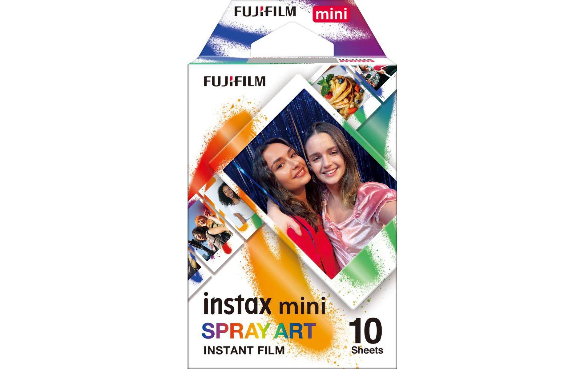 Fujifilm INSTAX MINI Spray Art Instant Film: Pastel Format Automatic Flash