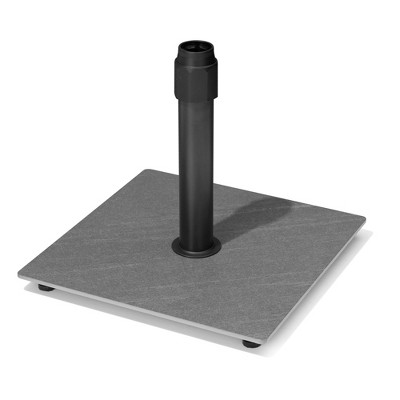 Pellebant 30lb Steel Umbrella Base Holder Square Weighted Stand for Outdoor Market Umbrella