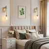 POWLIG 5.11" Modern Adjustable Gold Wall Sconces - Dimmable Bathroom Lighting with Glass Shade - 4 of 4